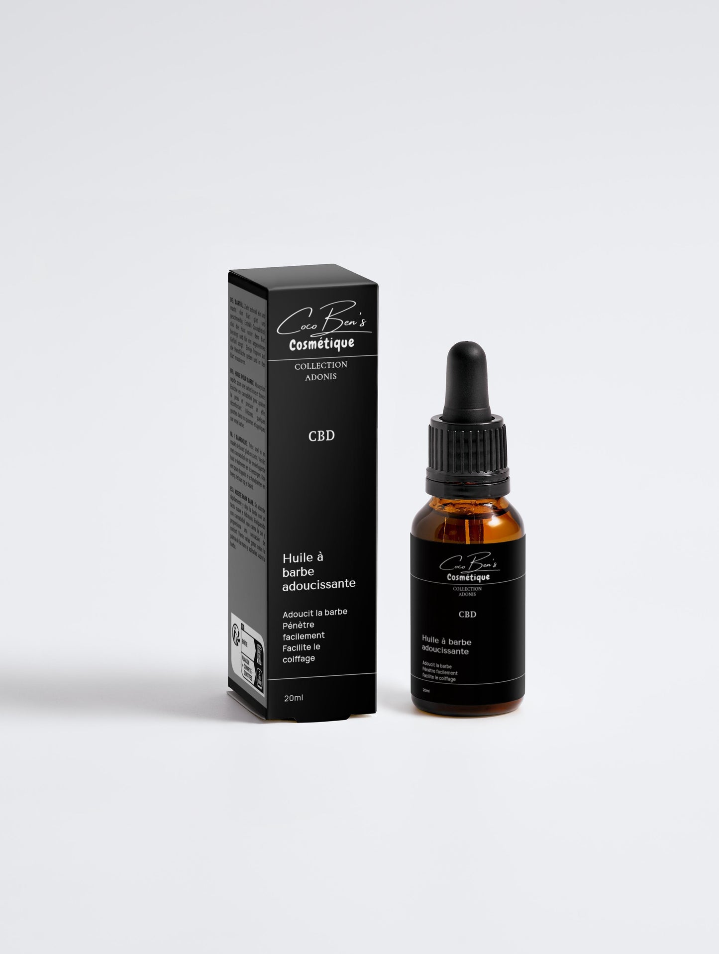 Huile à barbe adoucissante CBD - 20 ml - Collection Adonis