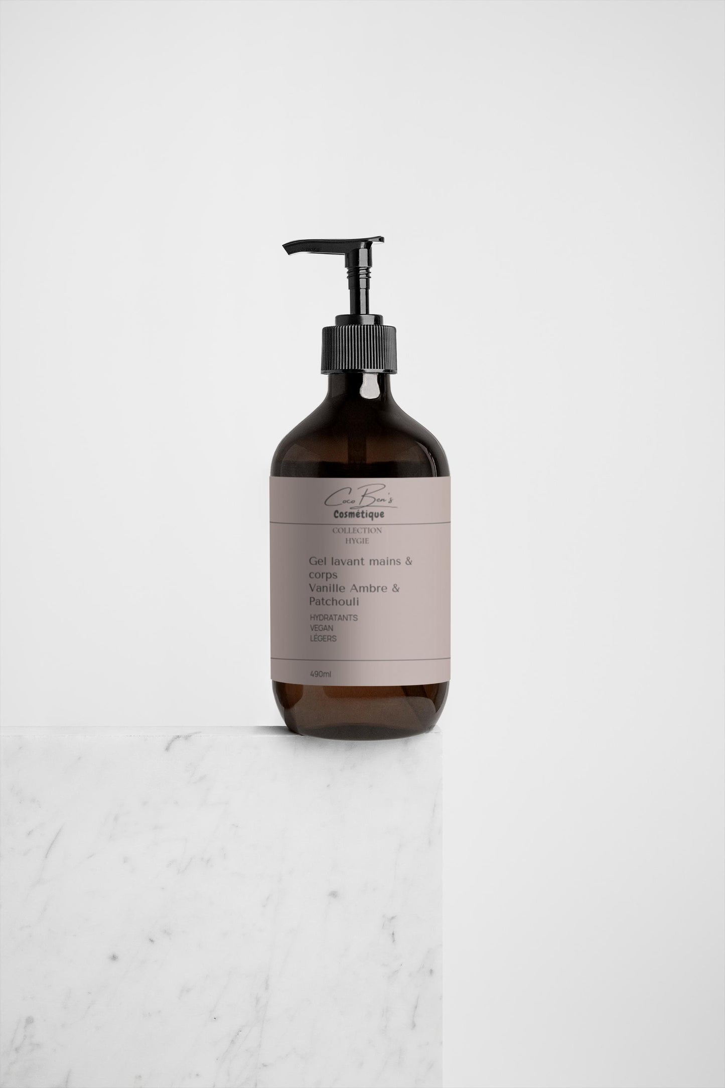Gel lavant mains & corps - Vanille Ambre & Patchouli - 490 ml - Collection Hygie