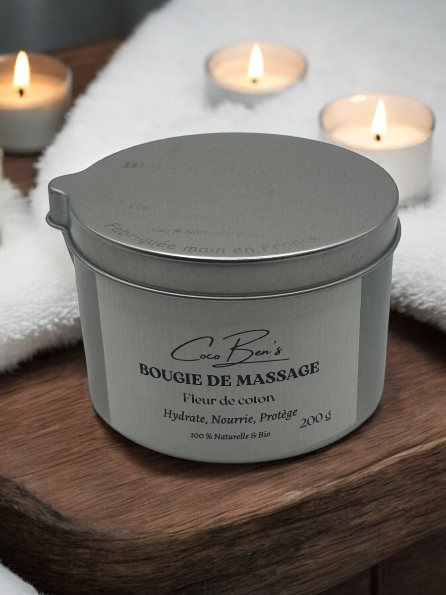 Bougie de massage - Fleur de coton - 200 ML