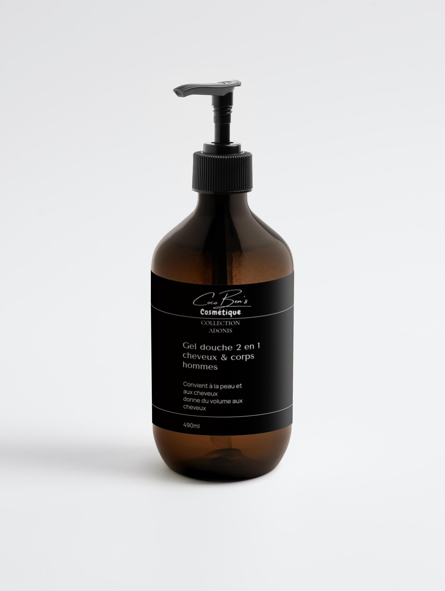 Gel douche 2 en 1 cheveux & corps hommes - 490 ml - Collection Adonis