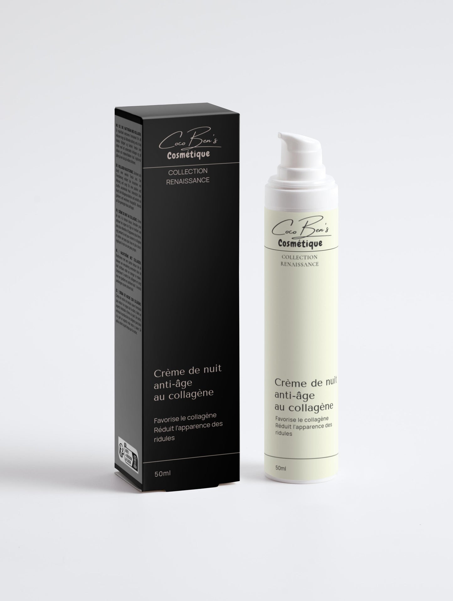 Crème de nuit anti-âge au collagène - 50 ml - Collection Renaissance
