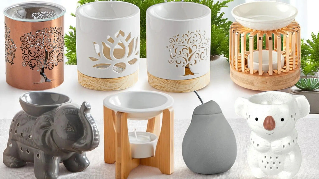 Collection de brûle-parfums CocoBen’s : designs variés en céramique, bois, métal, parfaits pour diffuser fondants parfumés ou huiles essentielles, ambiance chaleureuse et naturelle.