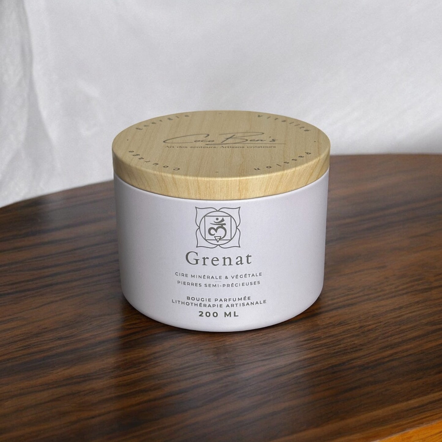 Bougie Lithothérapie - Grenat - 200 ML