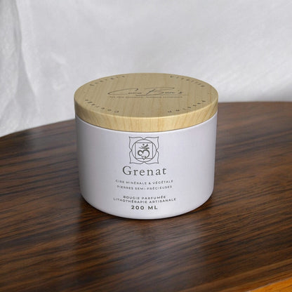 Bougie Lithothérapie - Grenat - 200 ML