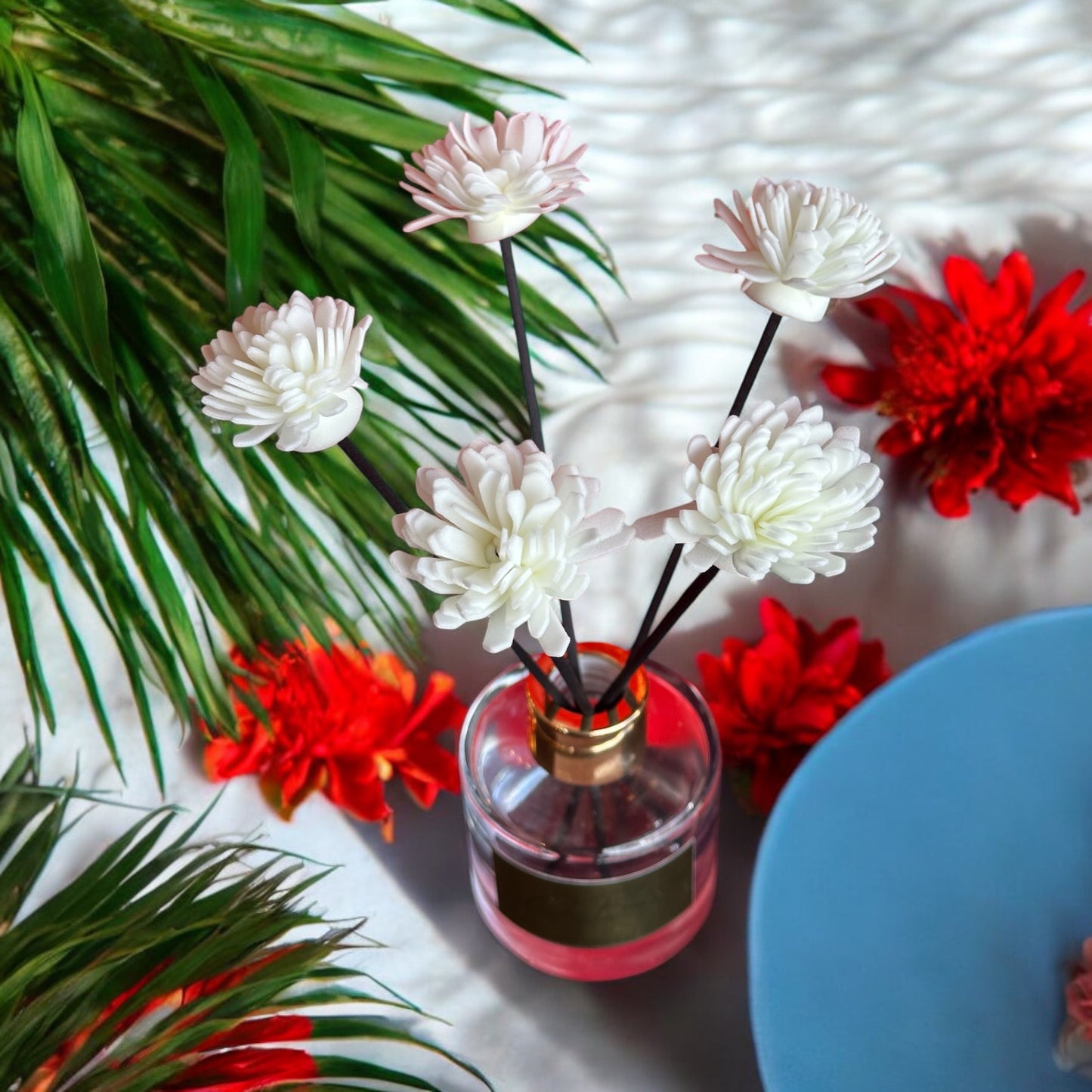 Tiges pour diffuseurs de parfums - 5 Fleurs blanches