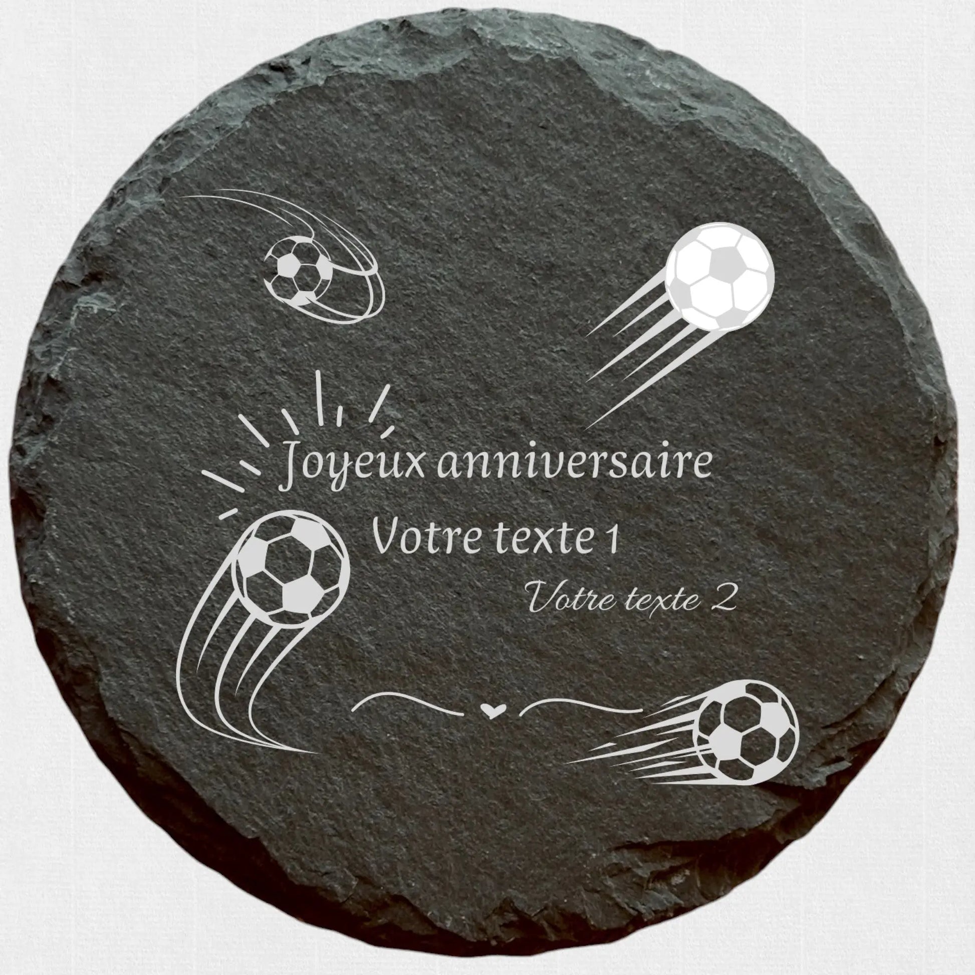 Joyeux Anniversaire 2 - Ardoise ronde personnalisée CocoBen's - Personnalisation