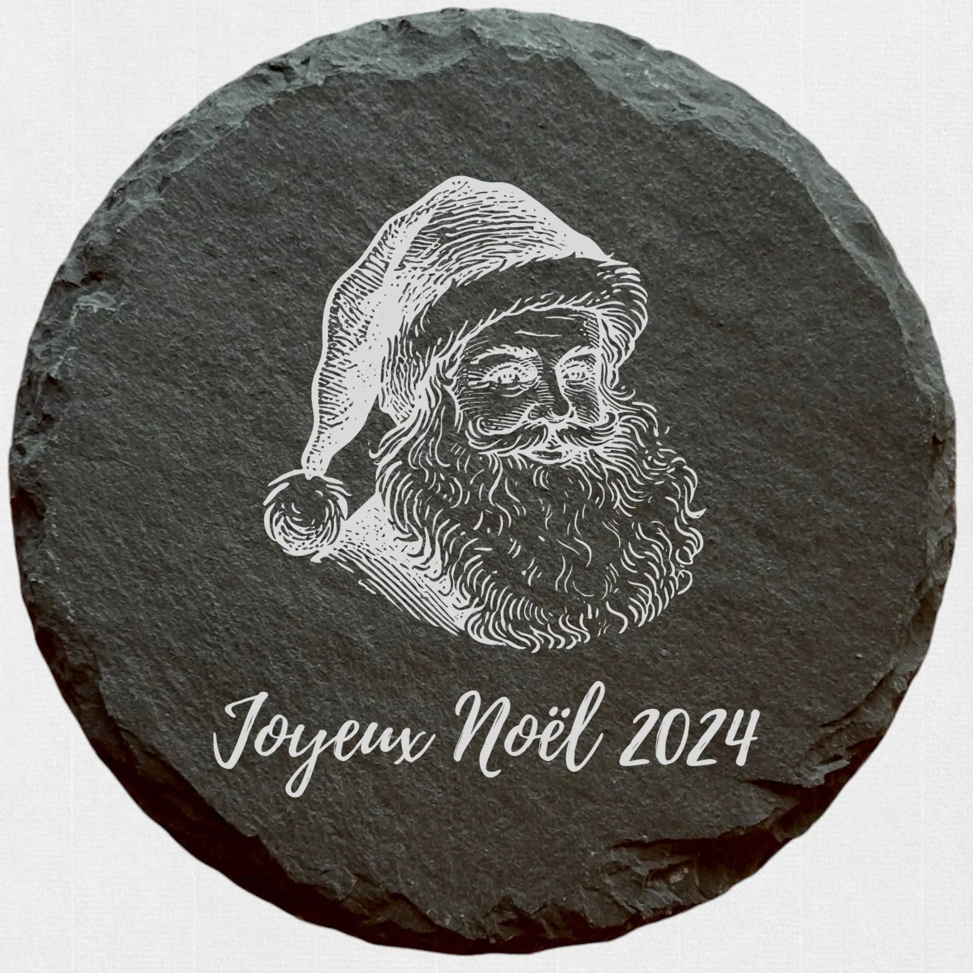 Joyeux Noël 2024 - Ardoise ronde personnalisée CocoBen's - Personnalisation