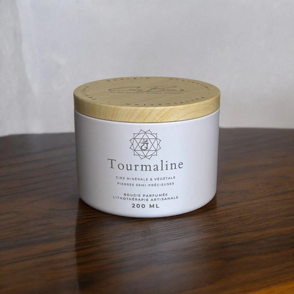 Bougie Lithothérapie - Tourmaline - 200 ML - CocoBen's