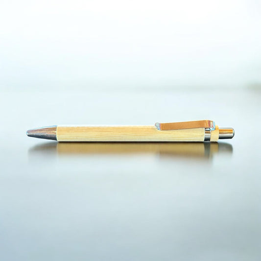 Crayon à bille en bambou – 100% personnalisable pour tous vos événements